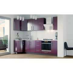 Кухня угловая, глянец Фиолет